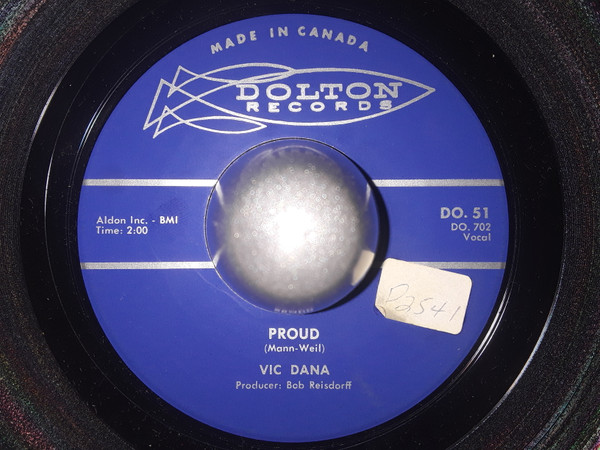 Vic Dana - I Will (7", Single) (Very Good Plus (VG+)) - Image 2