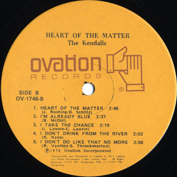 The Kendalls - Heart Of The Matter (LP, Album) (Mint (M)) - Image 4