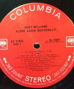 Andy Williams - Alone Again (Naturally) (LP, Album) (Mint (M)) - Image 3