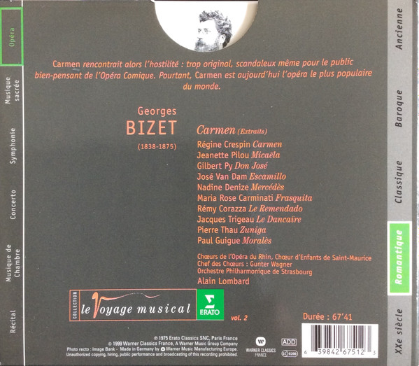 Georges Bizet - Carmen (extraits) (CD, Album) (Near Mint (NM or M-)) - Image 2