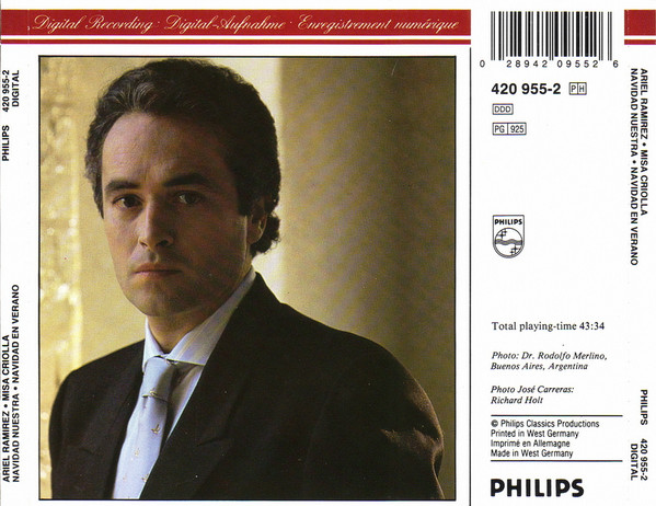 Ariel Ramirez, José Carreras - Misa Criolla • Navidad Nuestra (CD) (Near Mint (NM or M-)) - Image 2