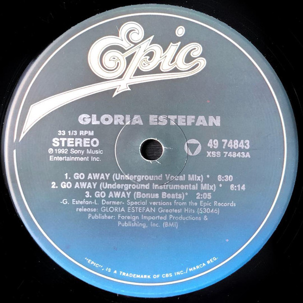 Gloria Estefan - Go Away (12", Single) (Mint (M)) - Image 4