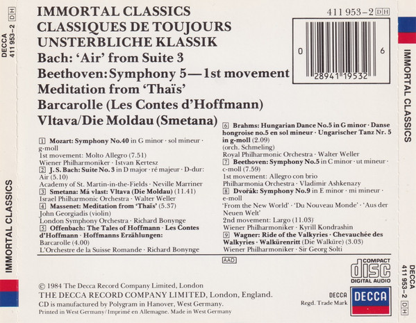 Various - Immortal Classics (CD, Comp) (Near Mint (NM or M-)) - Image 2