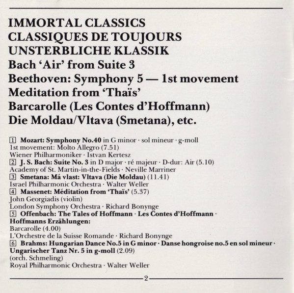 Various - Immortal Classics (CD, Comp) (Near Mint (NM or M-)) - Image 5