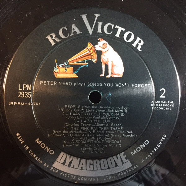 Peter Nero - Peter Nero Plays Songs You Won't Forget (LP, Album, Mono) (Mint (M)) - Image 4