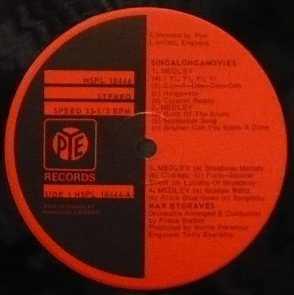 Max Bygraves - Singalongamovies Vol 9 (LP) (Mint (M)) - Image 2