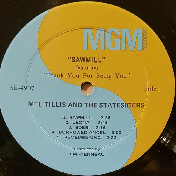 Mel Tillis And The Statesiders (2) - Sawmill (LP, Album, Club) (Mint (M)) - Image 3