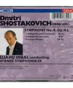 Alternative view of Dmitri Shostakovich - Eliahu Inbal, Wiener Symphoniker - Symphony No. 4 (CD, Album) (Near Mint (NM or M-))