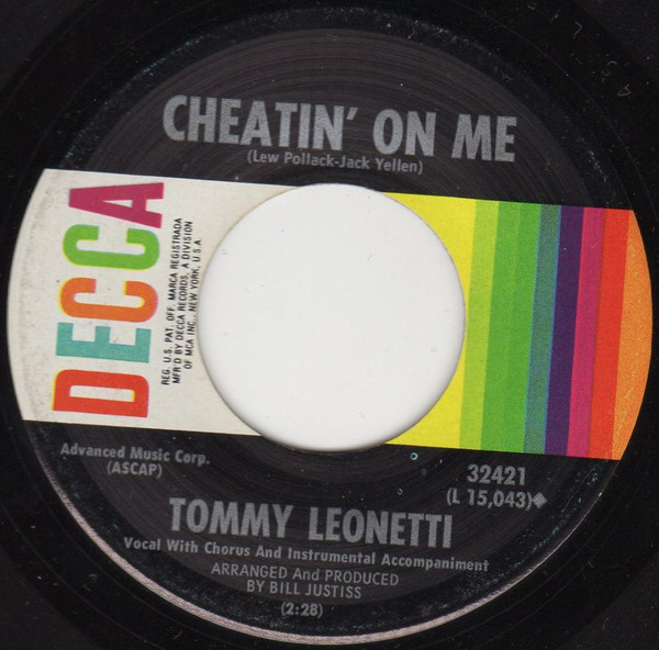 Tommy Leonetti - Kum Ba Yah (7") (Very Good Plus (VG+)) - Image 2