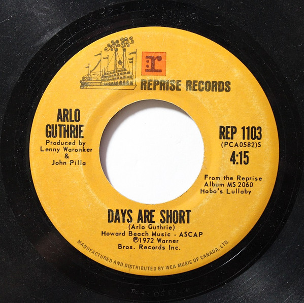 Arlo Guthrie - The City Of New Orleans (7", Single) (Near Mint (NM or M-)) - Image 2