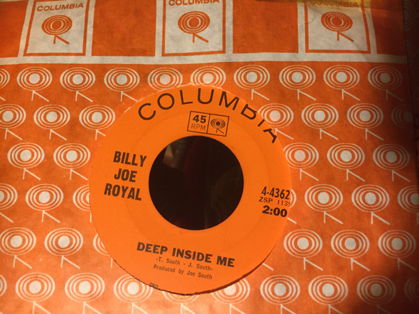Billy Joe Royal - Heart's Desire / Deep Inside Me (7") (Very Good Plus (VG+)) - Image 2