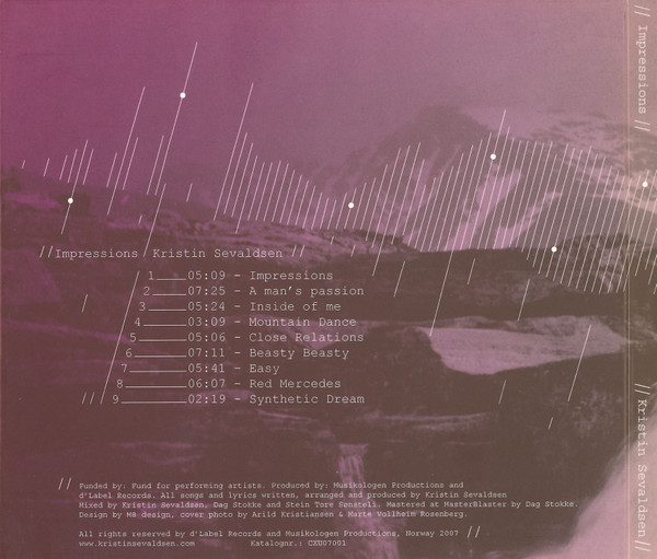 Kristin Sevaldsen - Impressions (CD, Album) (Near Mint (NM or M-)) - Image 3