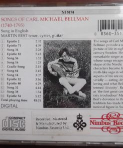Alternative view of Martin Best, Carl Michael Bellman - Songs Of Carl Michael Bellman (1740-1795) Sung In English (CD) (Near Mint (NM or M-))