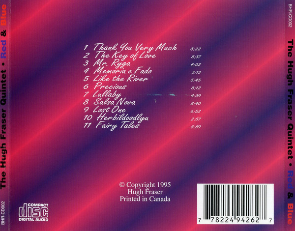 The Hugh Fraser Quintet Featuring Campbell Ryga - Red & Blue (CD, Album) (Mint (M)) - Image 5