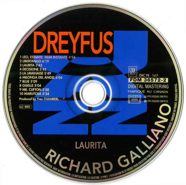 Richard Galliano - Laurita (CD, Album) (Near Mint (NM or M-)) - Image 3
