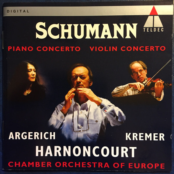 Robert Schumann, Martha Argerich, Gidon Kremer, Nikolaus Harnoncourt, The Chamber Orchestra Of Europe - Piano Concerto / Violin Concerto (CD, Album) (Near Mint (NM or M-))