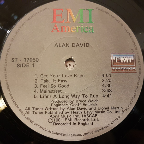 Alan David - Alan David (LP) (Mint (M)) - Image 3