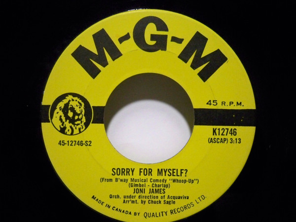 Joni James - There Must Be A Way / Sorry For Myself? (7", Mono) (Very Good Plus (VG+)) - Image 2