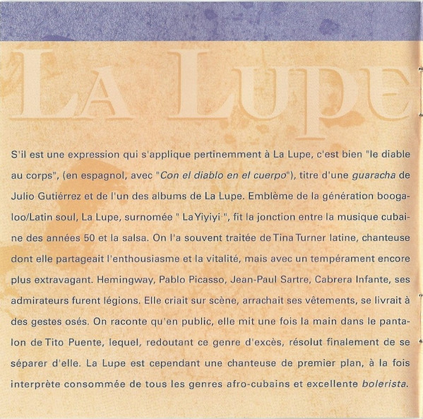 La Lupe - Salsa Masters - Best Of - La Lupe (Vol.2) (CD, Comp) (Mint (M)) - Image 4