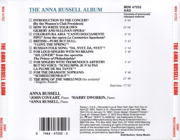 Anna Russell - The Anna Russell Album? (CD, Album, Mono, RE) (Near Mint (NM or M-)) - Image 2