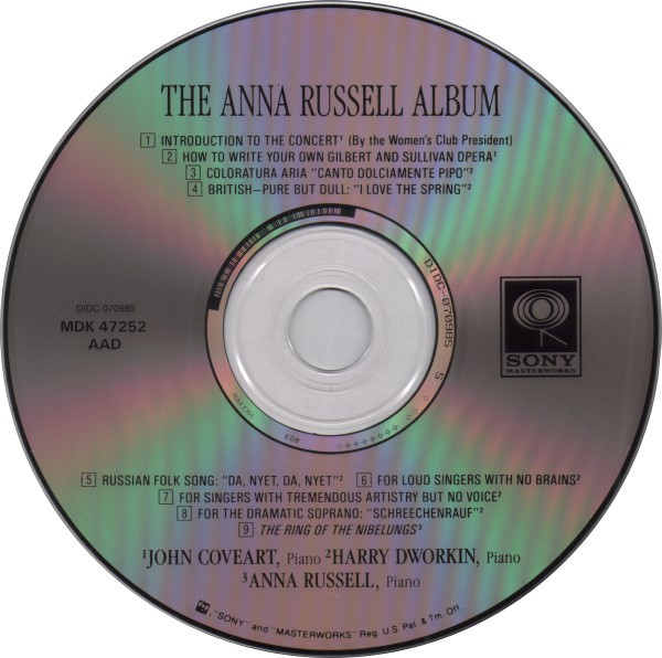 Anna Russell - The Anna Russell Album? (CD, Album, Mono, RE) (Near Mint (NM or M-)) - Image 3