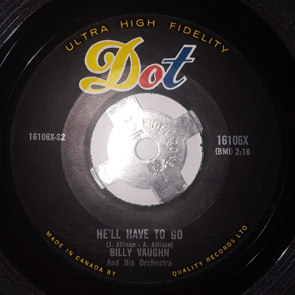 Billy Vaughn And His Orchestra - Look For A Star / He'll Have To Go (7", Single) (Near Mint (NM or M-)) - Image 2