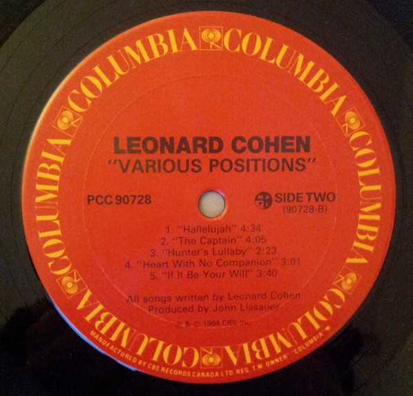 Leonard Cohen - Various Positions (LP, Album) (Mint (M)) - Image 4