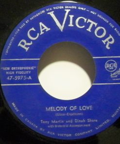 Tony Martin (3) And Dinah Shore - Melody Of Love / You're Getting To Be A Habit With Me (7", Single) (Very Good (VG))