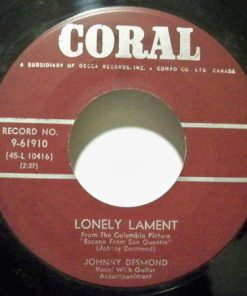 Johnny Desmond - Lonely Lament / Keep Me In Mind (7", Single) (Very Good Plus (VG+))