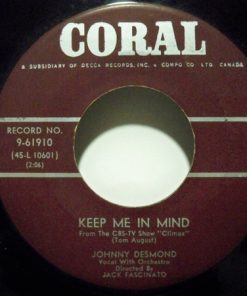 Alternative view of Johnny Desmond - Lonely Lament / Keep Me In Mind (7", Single) (Very Good Plus (VG+))