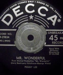 Alternative view of Peggy Lee - Crazy In The Heart / Mr. Wonderful (7", Single) (Near Mint (NM or M-))