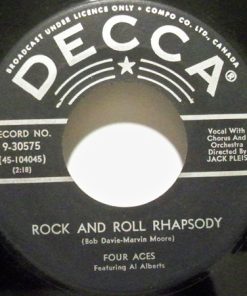 Alternative view of The Four Aces - I Wish I May, I Wish I Might / Rock And Roll Rhapsody (7", Single) (Near Mint (NM or M-))