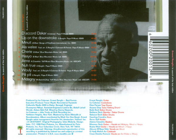 Ernest Ranglin - In Search Of The Lost Riddim (CD, Album) (Near Mint (NM or M-)) - Image 2