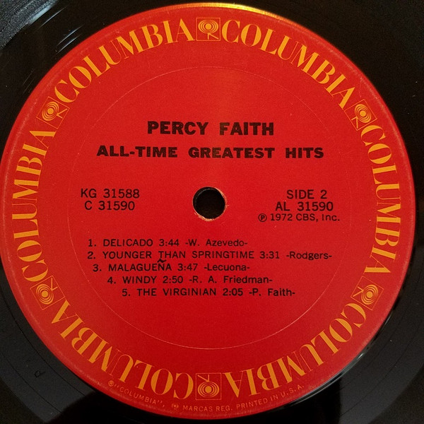 Percy Faith - All-Time Greatest Hits (2xLP, Comp, RE) (Mint (M)) - Image 4