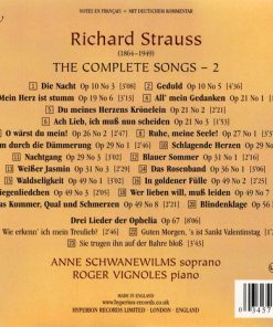 Alternative view of Richard Strauss, Anne Schwanewilms, Roger Vignoles - The Complete Songs - 2 (CD, Album) (Near Mint (NM or M-))