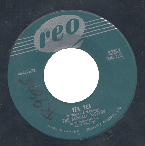 The Kendall Sisters - Won't You Be My Baby (7", Single) (Very Good Plus (VG+)) - Image 2