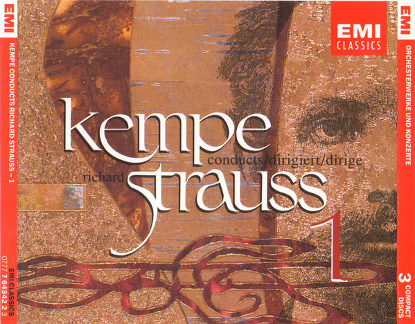 Rudolf Kempe, Richard Strauss - Kempe Conducts Richard Strauss - 1: Orchestral Works & Concertos (3xCD, Comp, RM) (Near Mint (NM or M-)) - Image 2