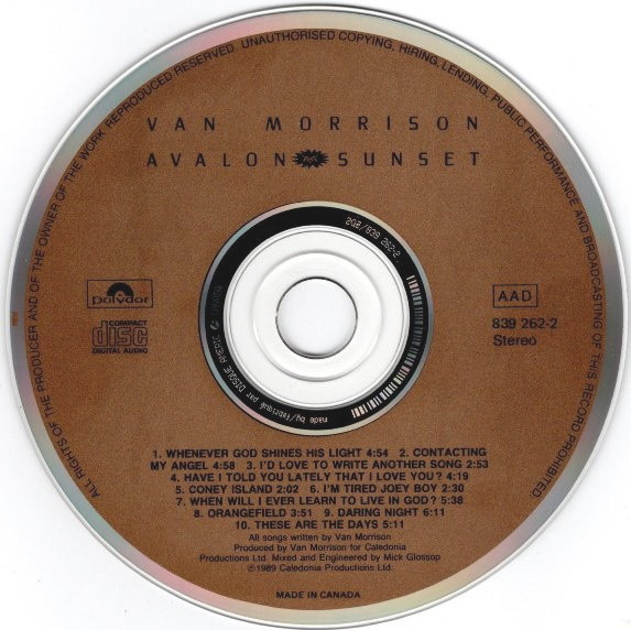Van Morrison - Avalon Sunset (CD, Album) (Near Mint (NM or M-)) - Image 3