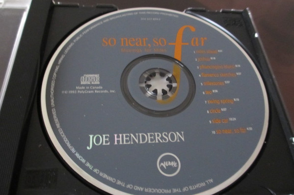 Joe Henderson - So Near, So Far (Musings For Miles) (CD, Album) (Near Mint (NM or M-)) - Image 2