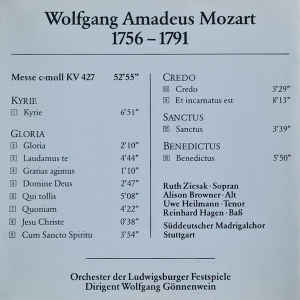Wolfgang Amadeus Mozart - Aus Dem Ludwigsburger Schloß VIII (CD, Album) (Near Mint (NM or M-)) - Image 2
