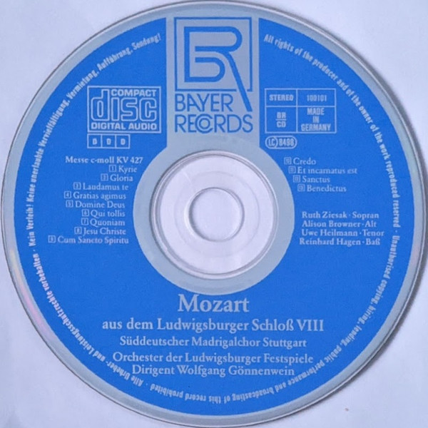 Wolfgang Amadeus Mozart - Aus Dem Ludwigsburger Schloß VIII (CD, Album) (Near Mint (NM or M-)) - Image 3
