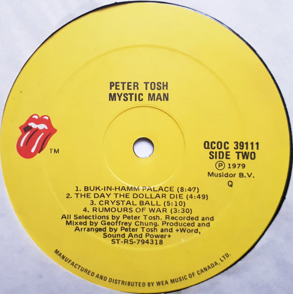 Peter Tosh - Mystic Man (LP, Album) (Mint (M)) - Image 4