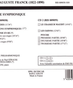 Alternative view of César Franck, Aldo Ciccolini, Orchestre Philharmonique De Liège, Paul Strauss, Pierre Bartholomée - L'Œuvre Symphonique (CD, RE) (Near Mint (NM or M-))