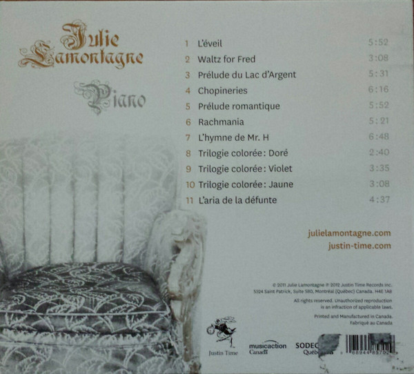 Julie Lamontagne - Opus Jazz (CD, Album) (Near Mint (NM or M-)) - Image 2