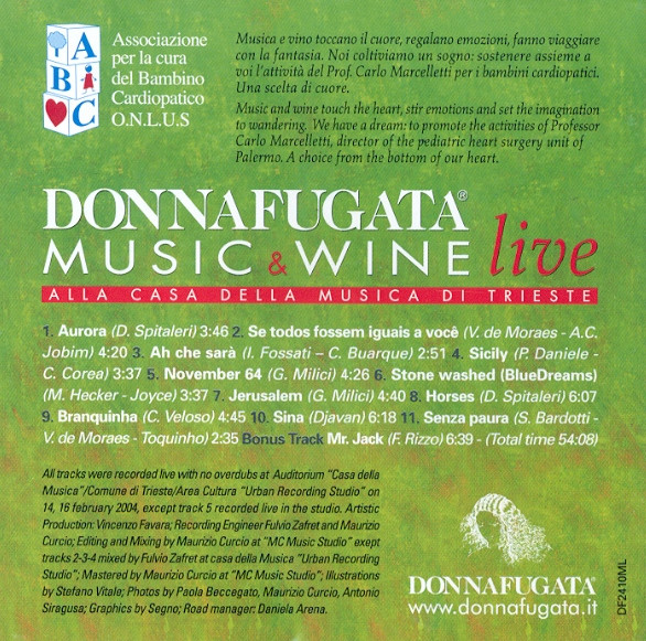 Donnafugata - Music & Wine Live (CD, Album) (Mint (M)) - Image 2