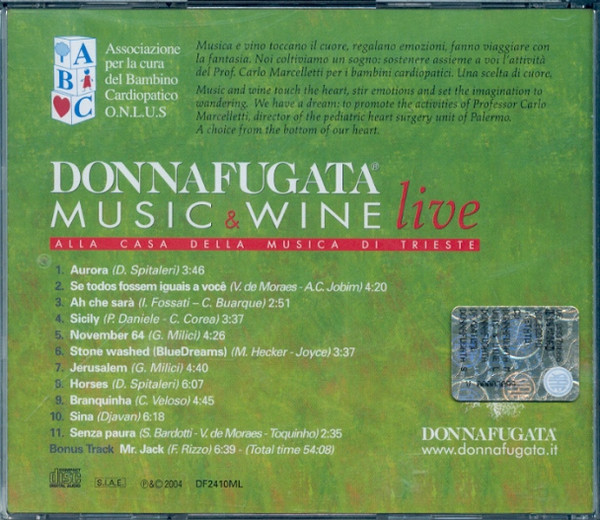 Donnafugata - Music & Wine Live (CD, Album) (Mint (M)) - Image 3