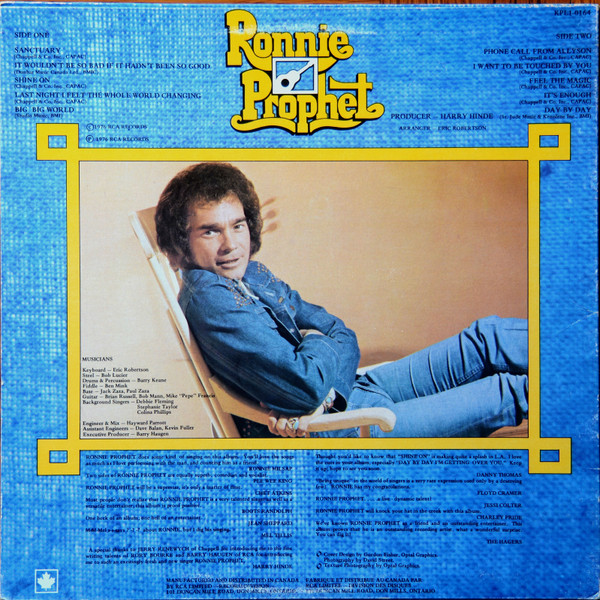 Ronnie Prophet - Ronnie Prophet (LP) (Mint (M)) - Image 2