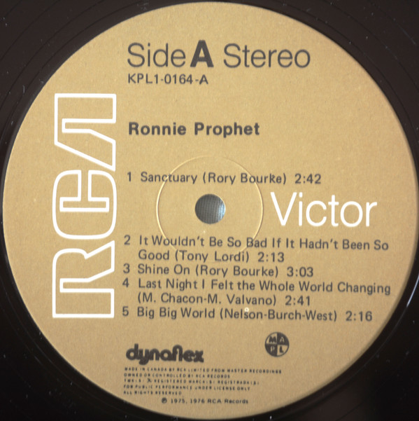 Ronnie Prophet - Ronnie Prophet (LP) (Mint (M)) - Image 3