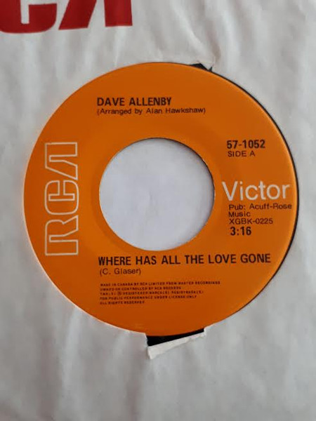 Dave Allenby - Where Has All The Love Gone (7", Single) (Very Good Plus (VG+))