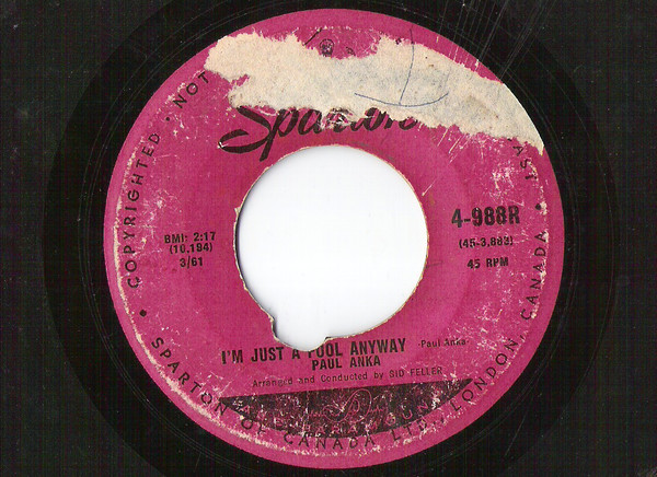 Paul Anka - Tonight My Love, Tonight / I'm Just A Fool Anyway (7") (Near Mint (NM or M-)) - Image 3